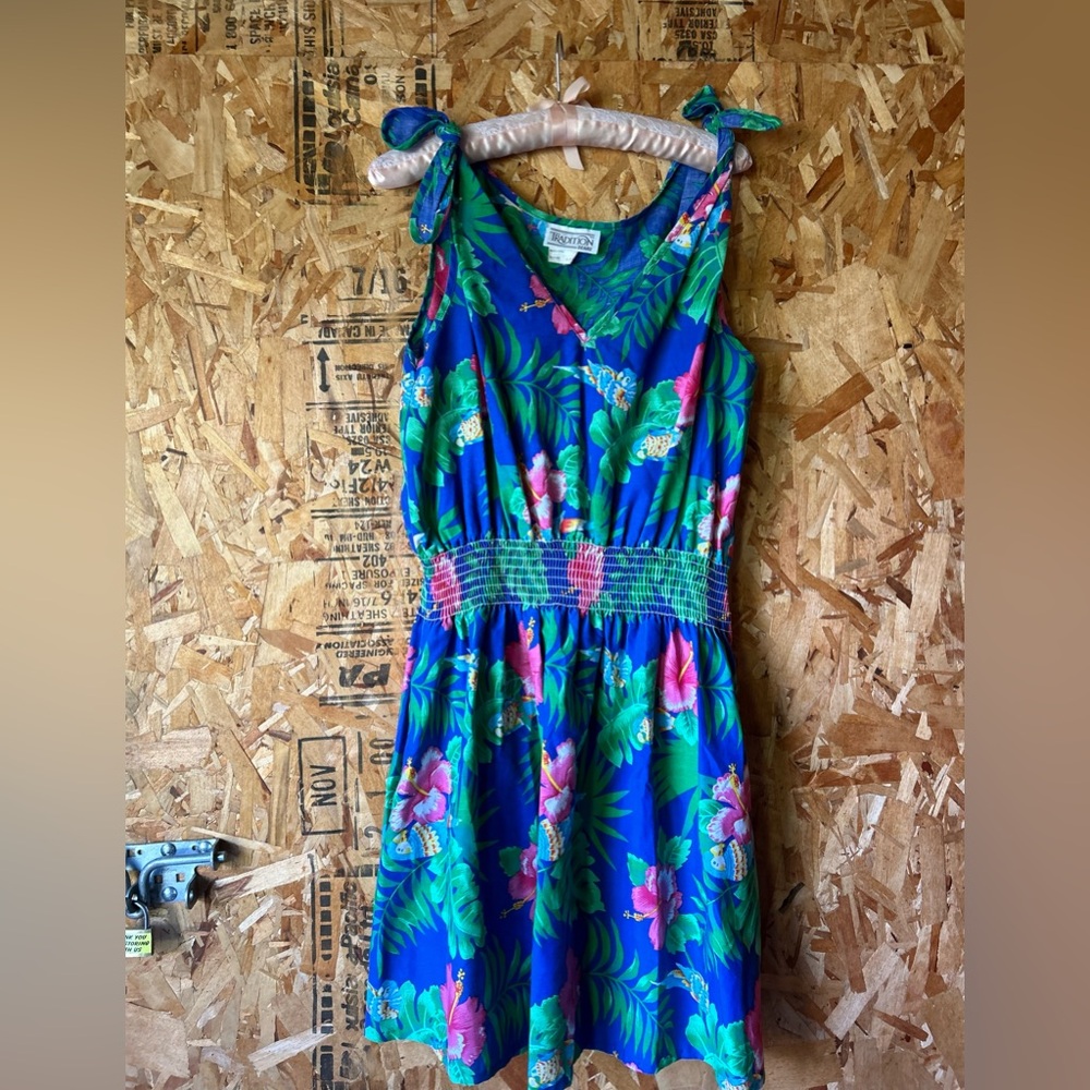 🌞3/$18🌞VTG Sears 80s tropical dress! Super cute🙂🙂🙂🙂